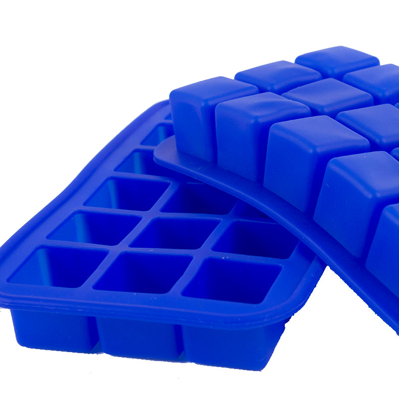 2 Silicone 18 Hole Ice Cube Freezer Trays