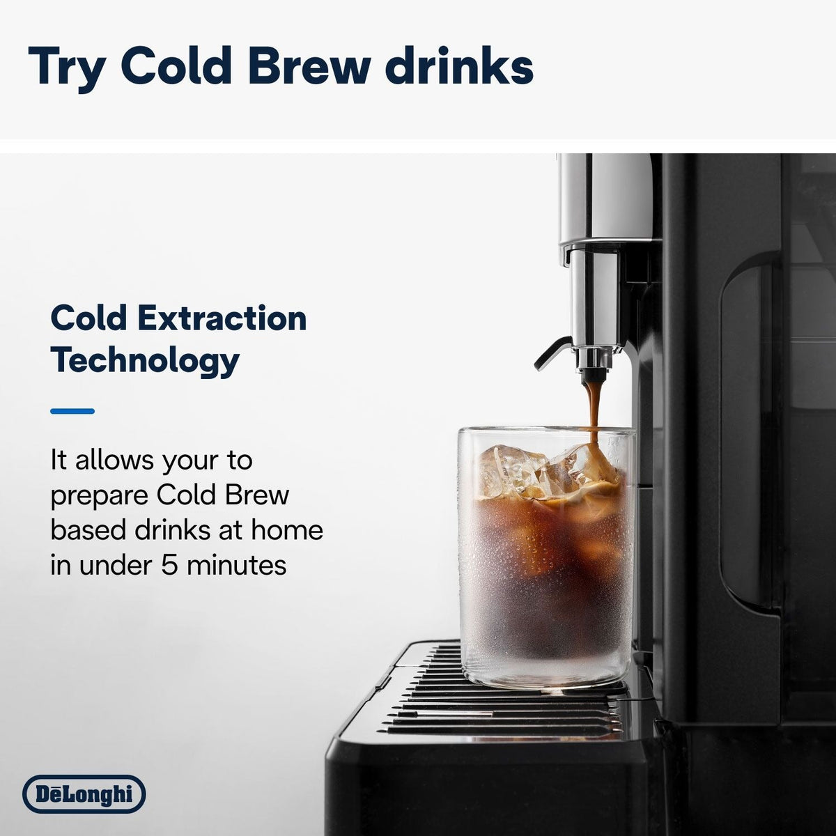 De’Longhi Eletta Explore Bean-to-Cup Coffee Machine with Cold Brew ECAM450.86.TB
