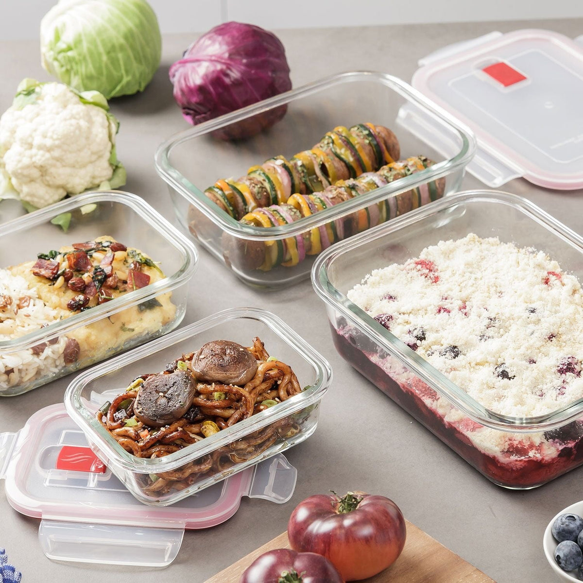 Cook & Eat Rectangle Glass Container 1.1L