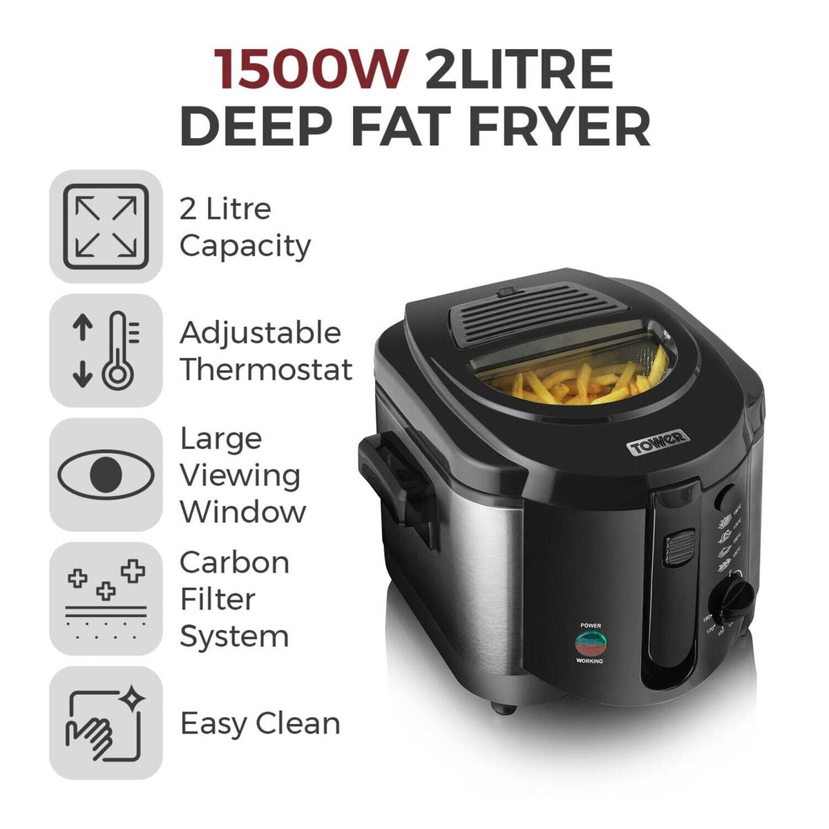 Tower 2L Deep Fat Fryer T17001