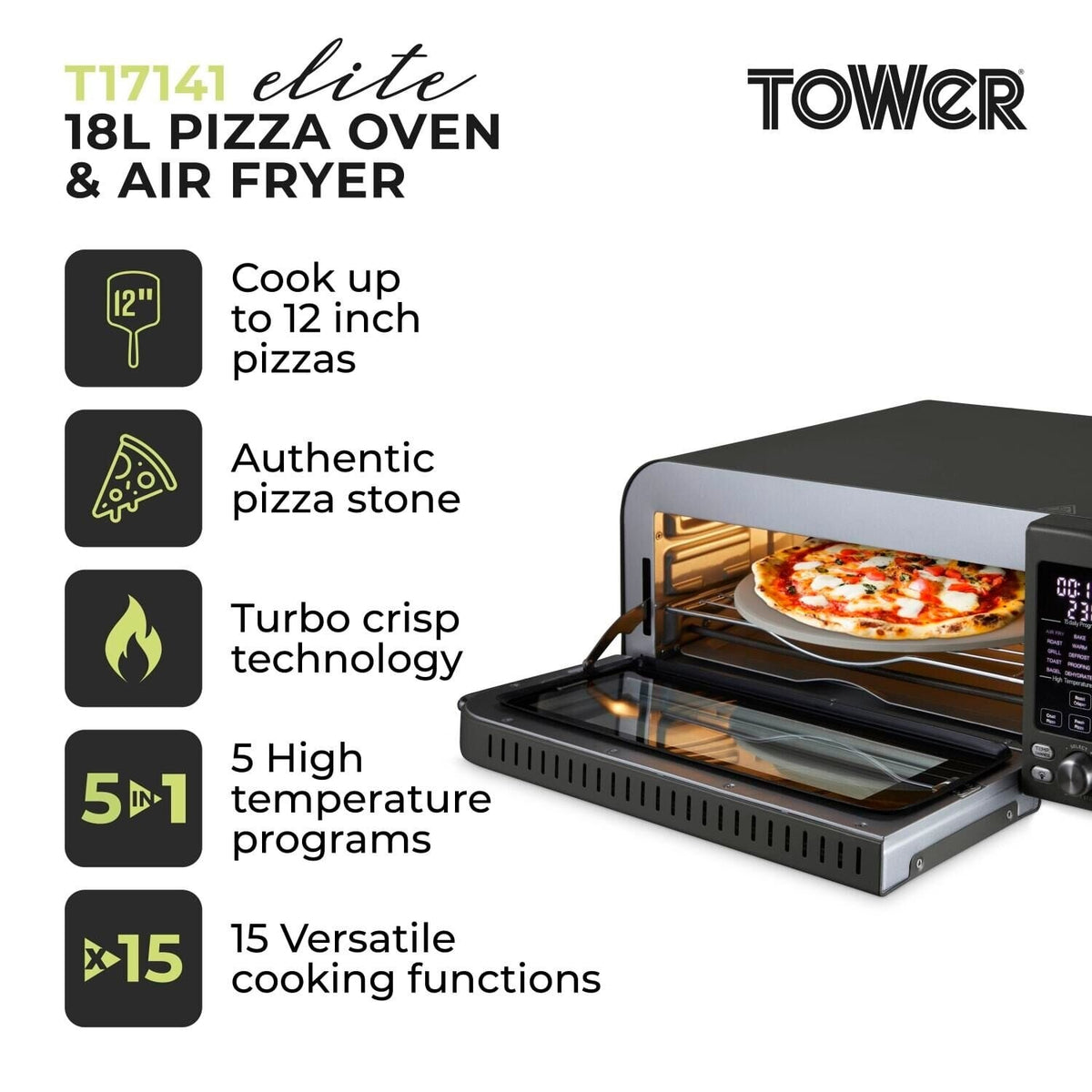 Tower 18L Pizza Oven T17141