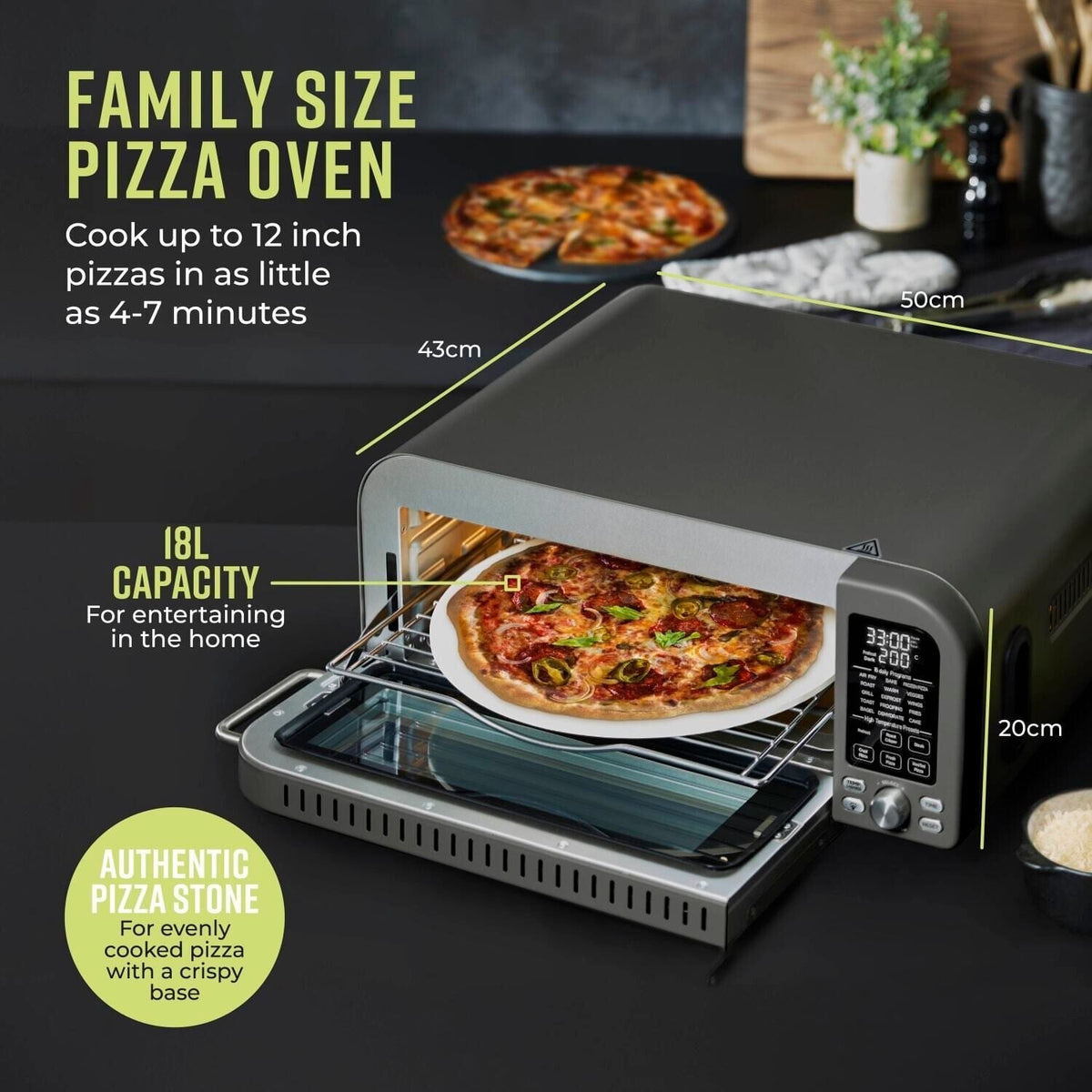 Tower 18L Pizza Oven T17141