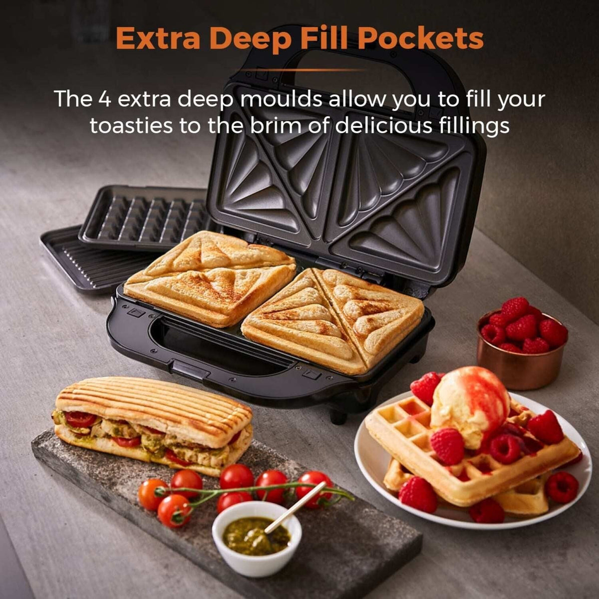 Tower 3-in-1 Deep Sandwich Maker T27032