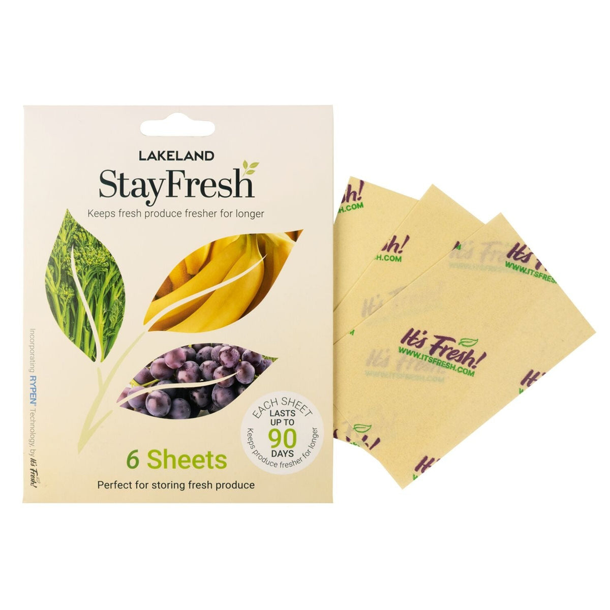 6 StayFresh Sheets with RYPEN Technology