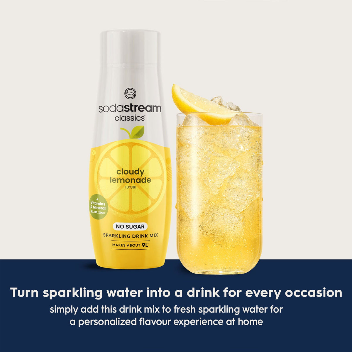 SodaStream Classics Zero Cloudy Lemonade Sparkling Drink Mix 440ml