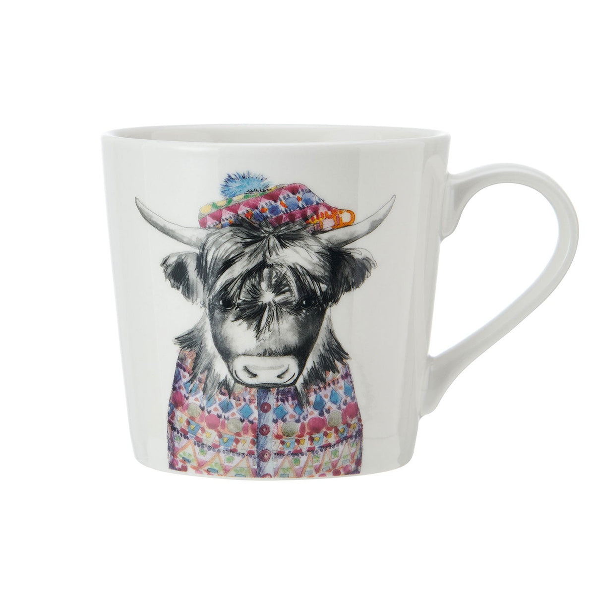 Mikasa x Tipperleyhill 380ml Fine China Mug, Cow