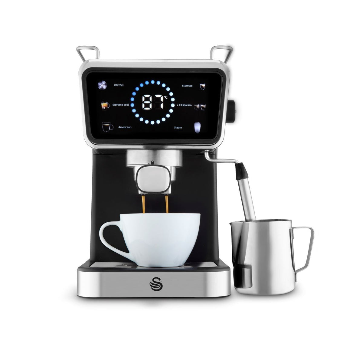 Swan Digital Coffee Machine with Milk Frother