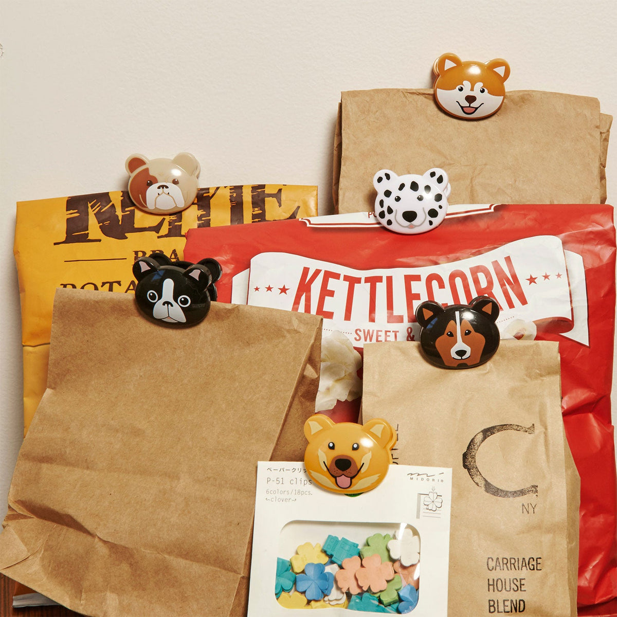 Kikkerland 6 Doggie Bag Clips
