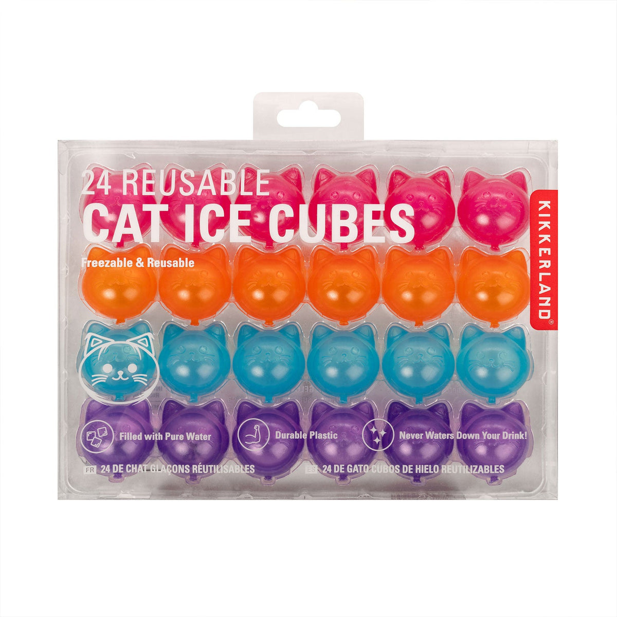 24 Kikkerland Reuseable Cat Ice Cubes