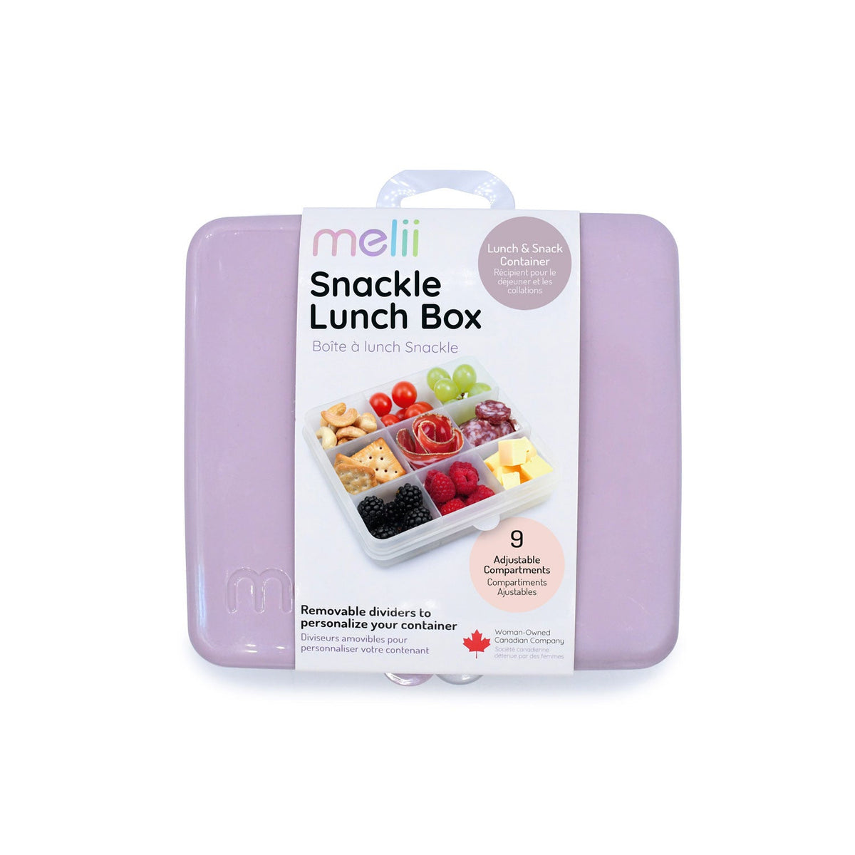 Melii Snackle Box Lunch with 9 Compartments - Wisteria