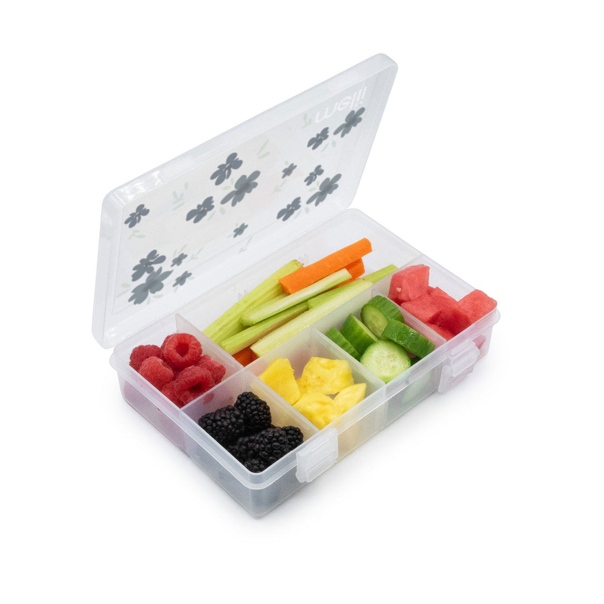 Melii Snackle Box with 8 Compartment – Flower Print