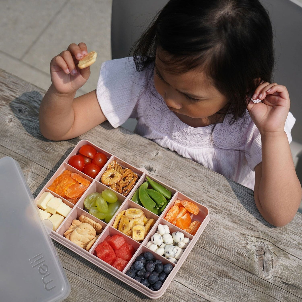 Melii Snackle Box Regular with 12 Compartments - Pink
