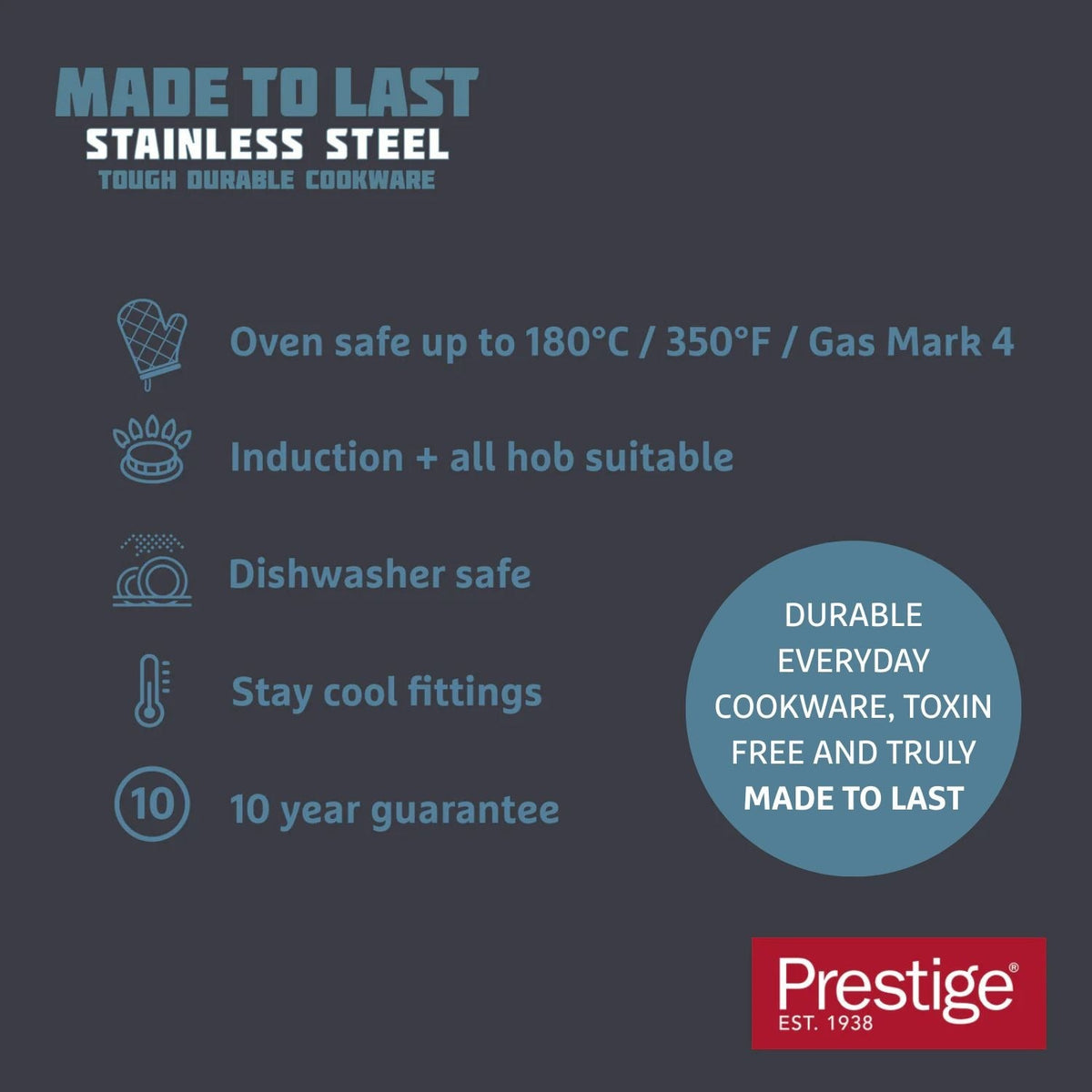 Prestige ‘Made to Last’ Frying Pan 25cm