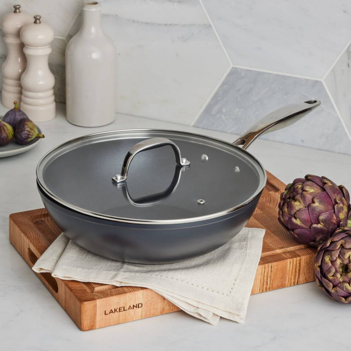 Lakeland Hard Anodised 28cm Wok