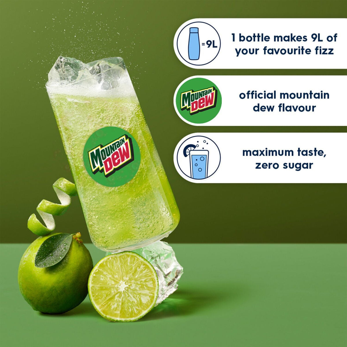 Sodastream Diet Mountain Dew Syrup Drink Mix - 440ml