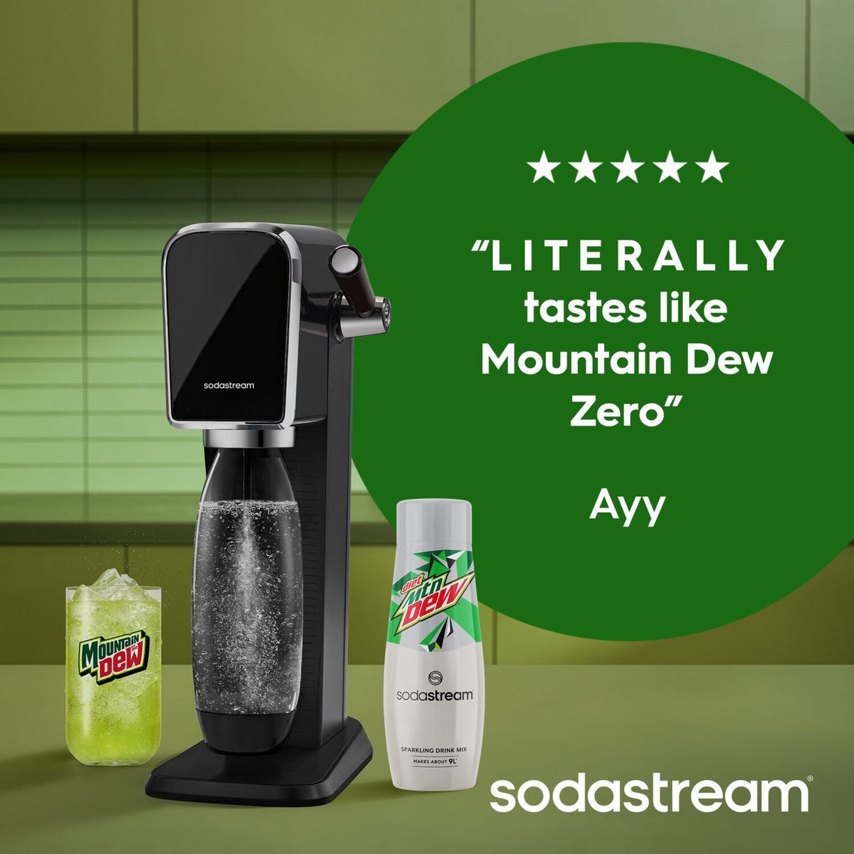 Sodastream Diet Mountain Dew Syrup Drink Mix - 440ml