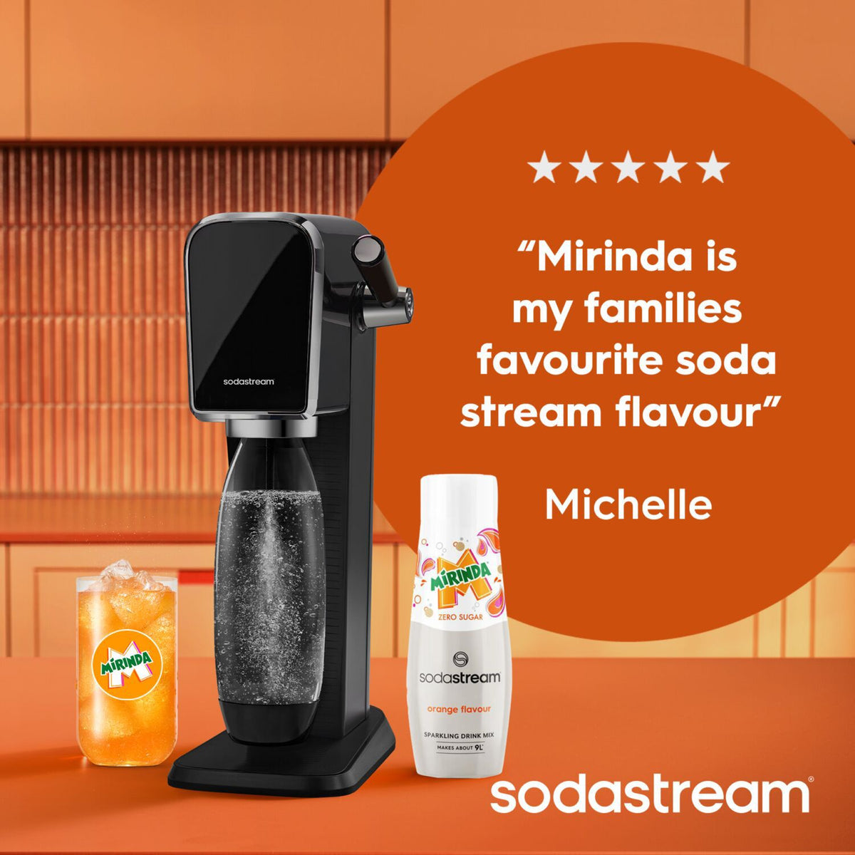 Sodastream Diet Mirinda® Orange Syrup Drink Mix - 440ml