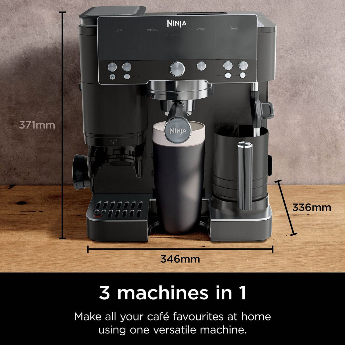 Ninja Luxe Café Premier Espresso Machine Black -ES601UKBK