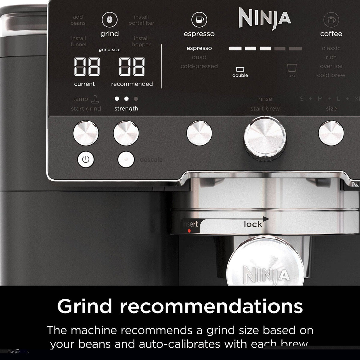 Ninja Luxe Café Premier Espresso Machine Black -ES601UKBK