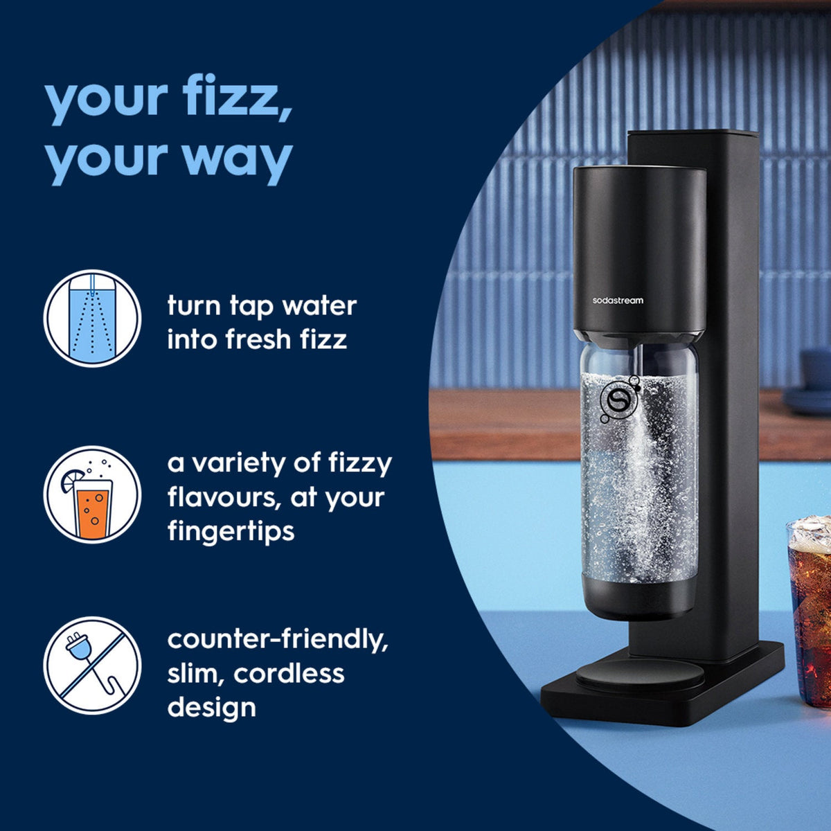 Sodastream Fresh® Sparkling Water Maker - Black