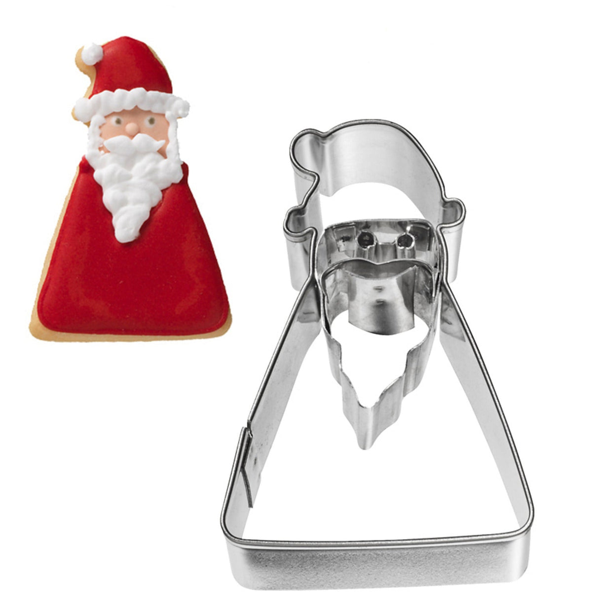 Father Christmas Geometric Cookie Cutter