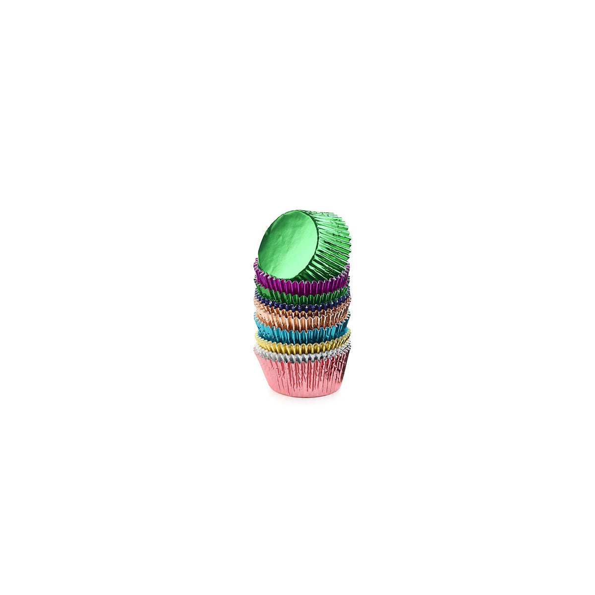 120 Foil Cupcake Cases – 8 bright vibrant Colours
