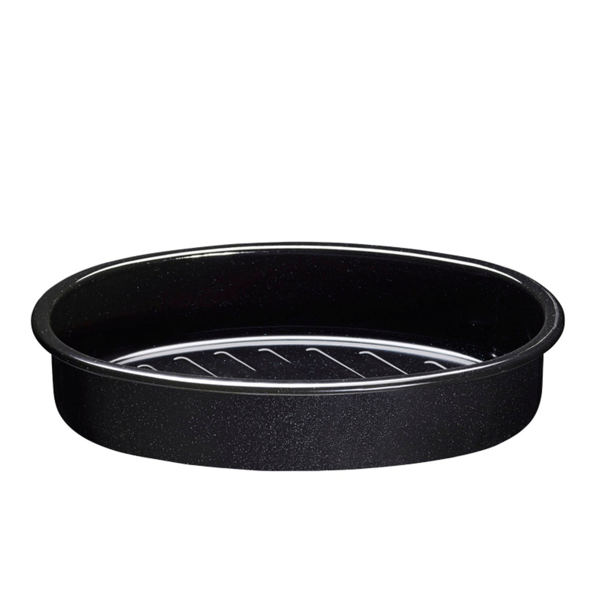 Enamel Self Basting Oval Roasting Tin with Lid