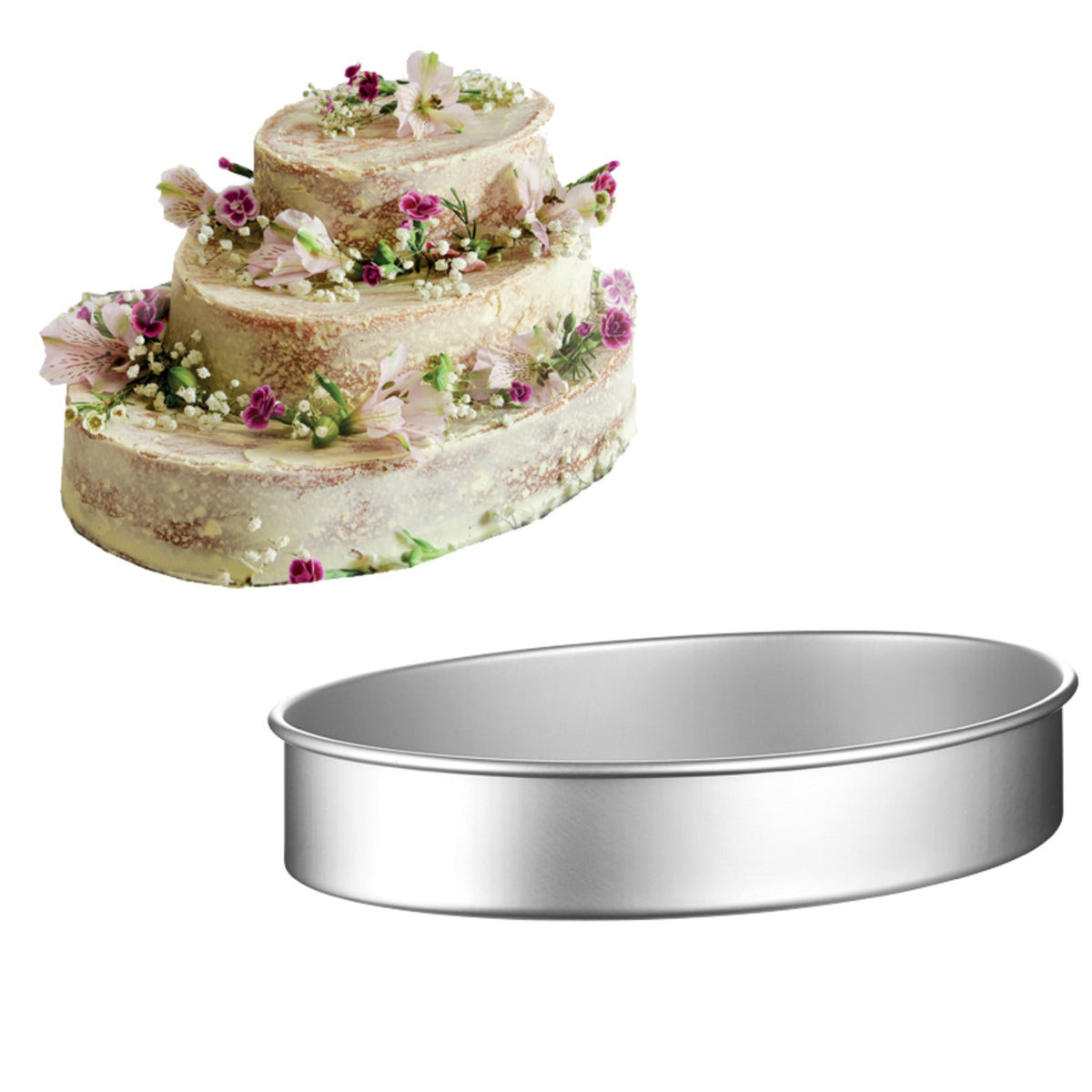 Lakeland Silver Anodised Aluminium Medium Oval Cake Tin – 28 x 21cm