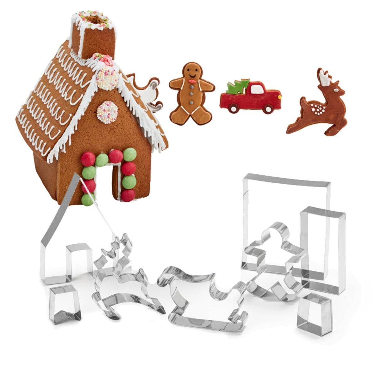 9pc Christmas Gingerbread House Cutter Gift Set