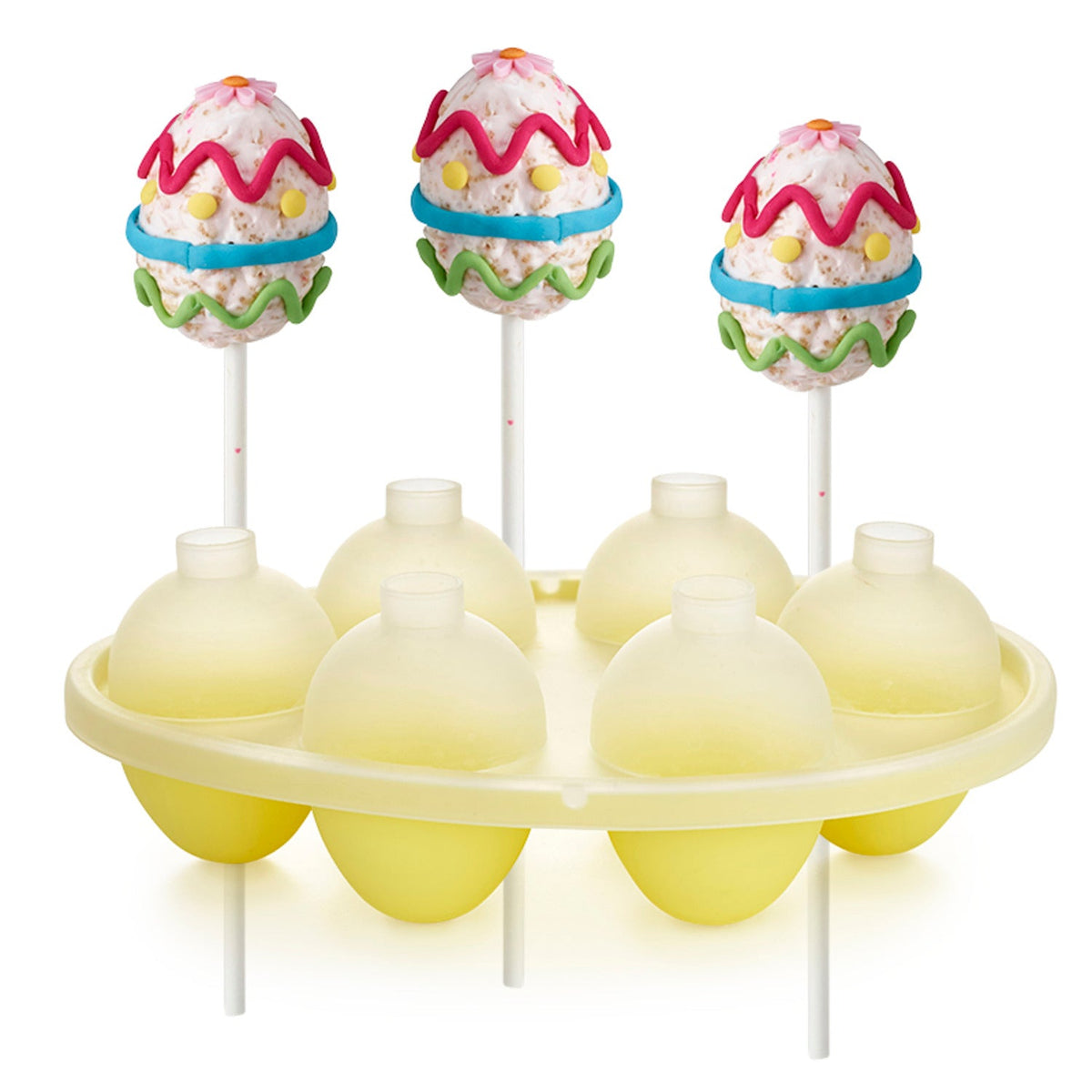 6 Hole Silicone Easter Egg-Shaped Cake Pop Mould