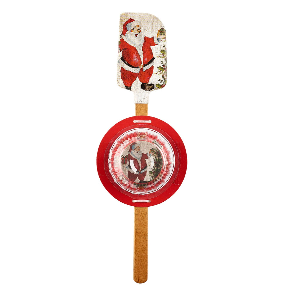 Santa Spatula and Cupcake Cases Gift Set
