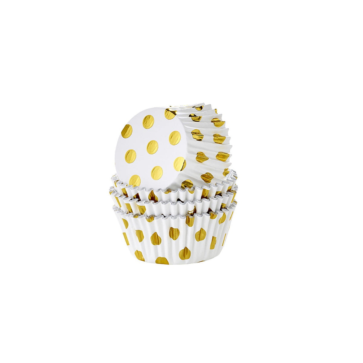 30 PME Gold Polka Dot Foil Lined Cupcake Cases