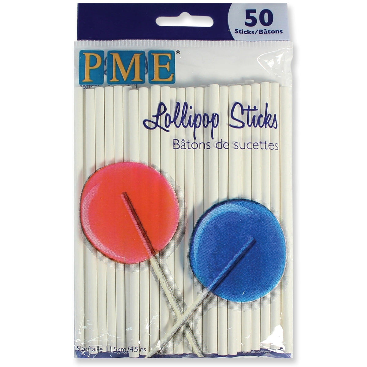 50 Paper Lollipop Sticks 11.5cm