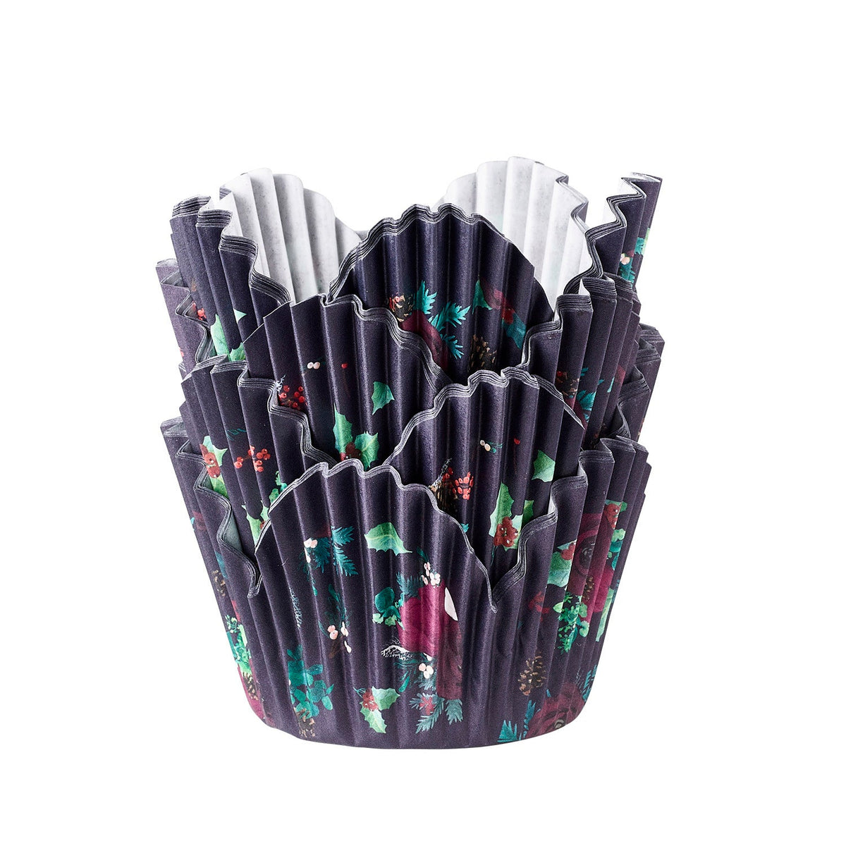 48 Lakeland Winter Florals Greaseproof Cupcake Cases