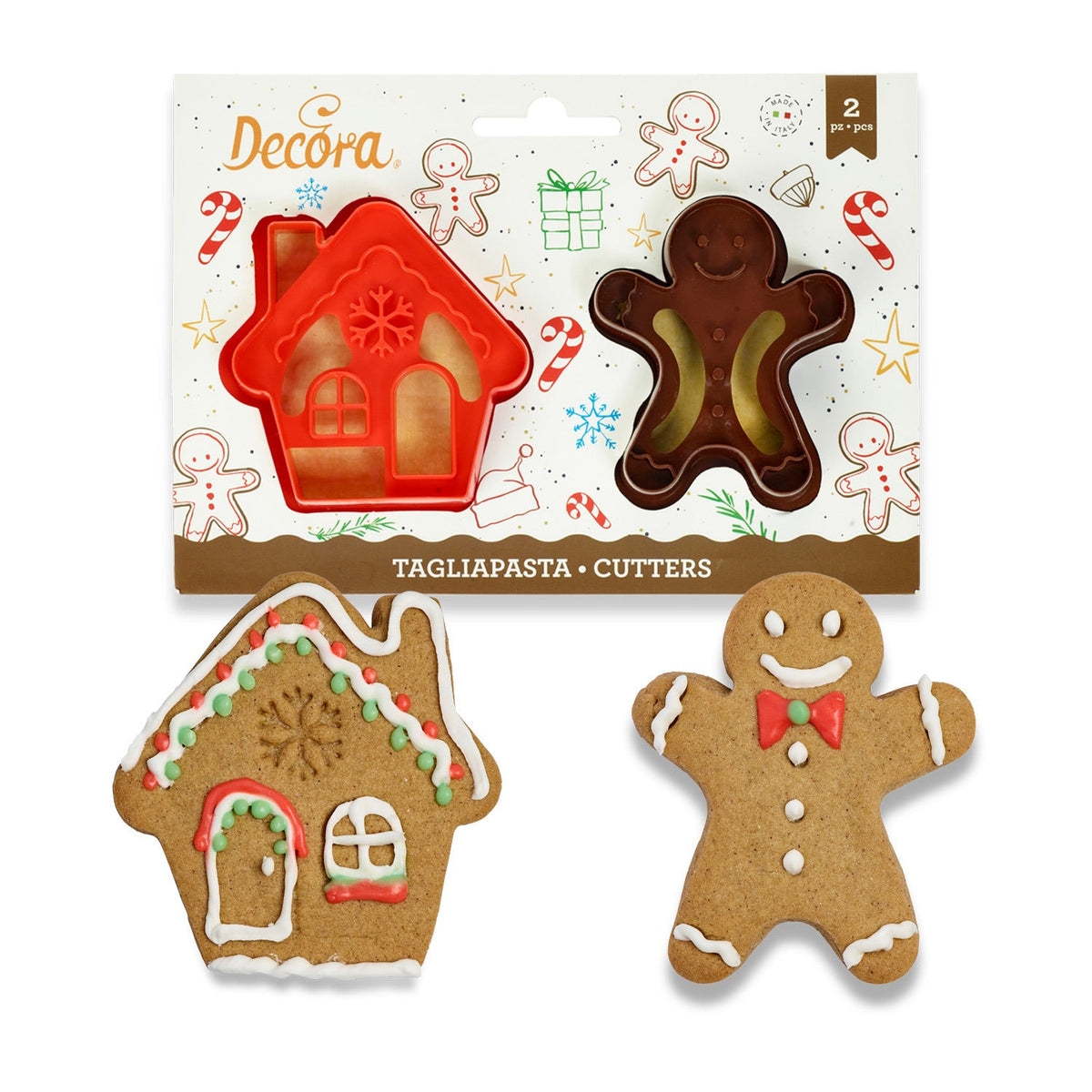 Decora Gingerbread Man & House Cutter Set