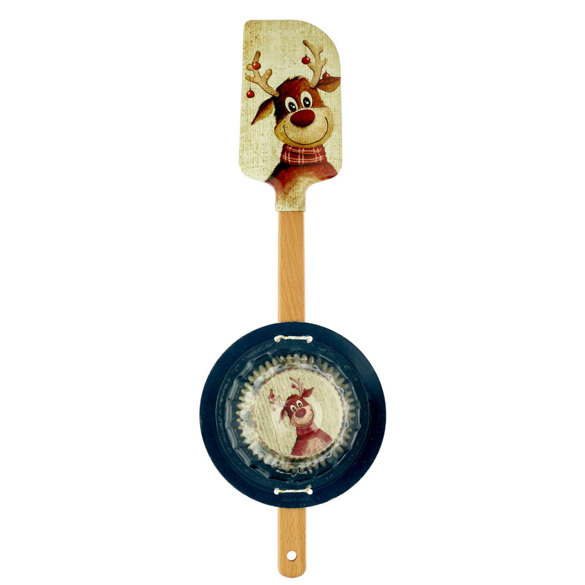 Lakeland Reindeer Spatula and Cupcake Cases Gift Set