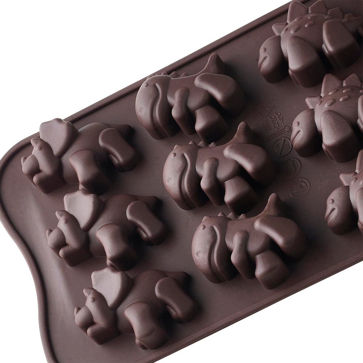 12 Dinosaur Chocolate Shapes Silicone Mould