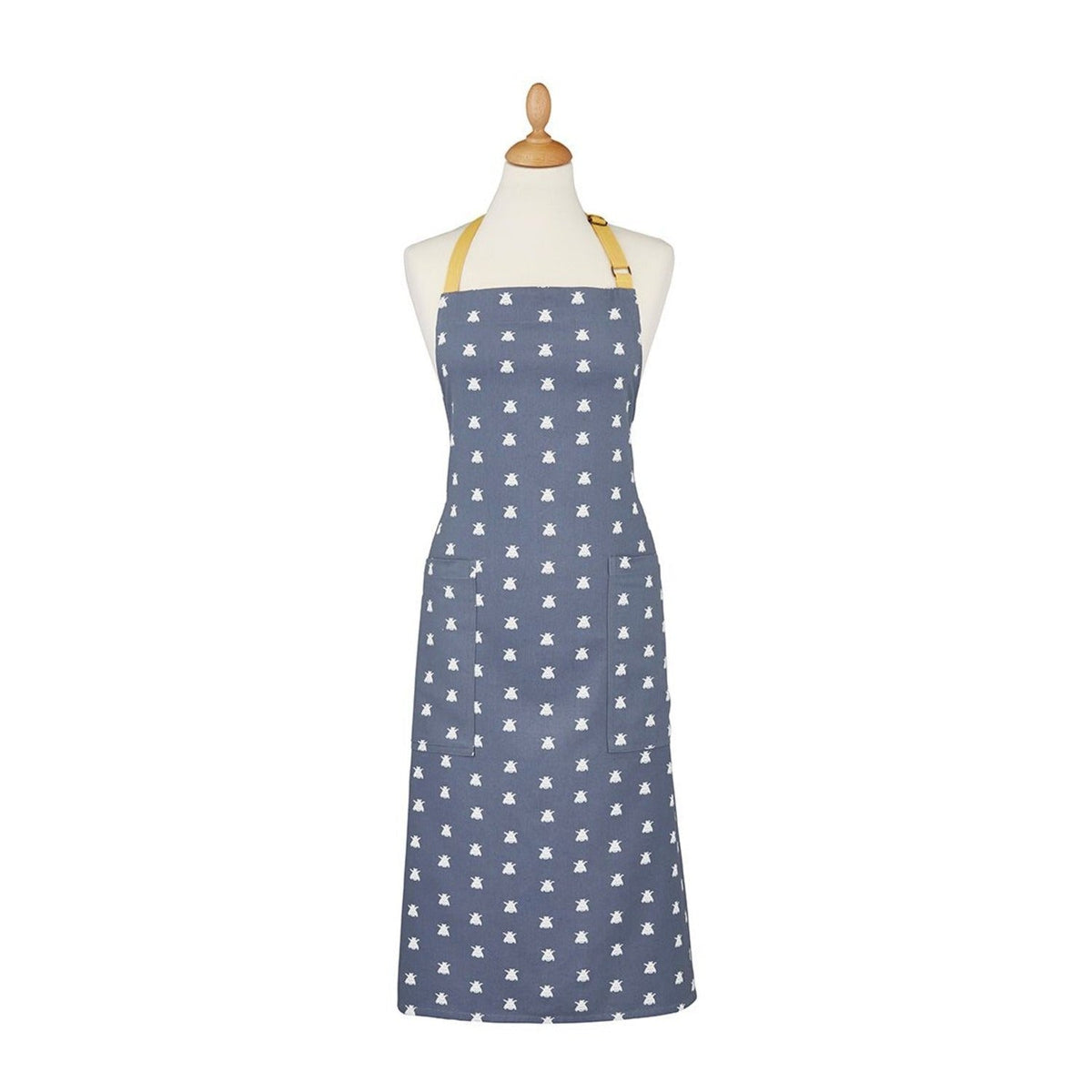 Ulster Weavers Bee Print Cotton Apron Grey
