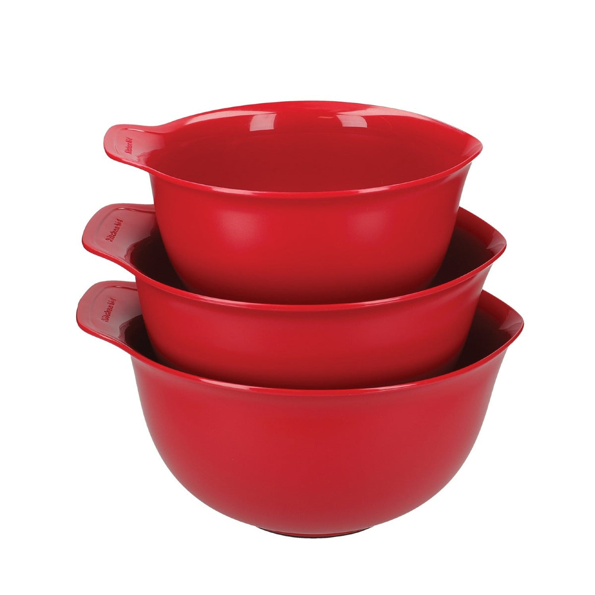KitchenAid Set of 3 Mixing Bowls Red