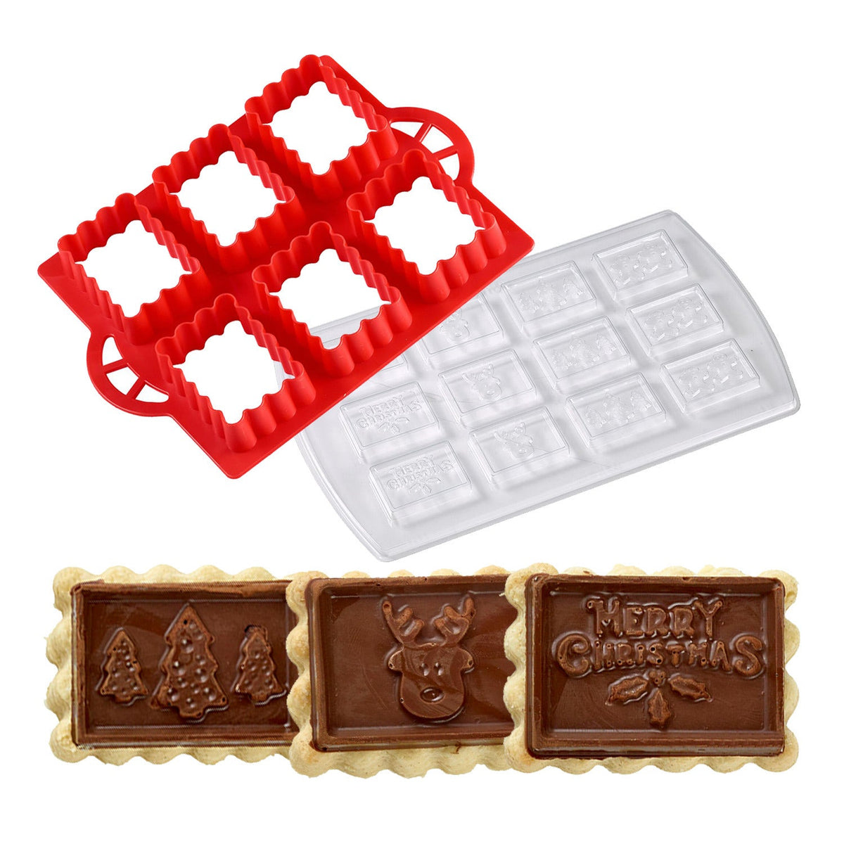 2-Piece Make Your Own Chocolate Biscuit Cookie Cutter Set