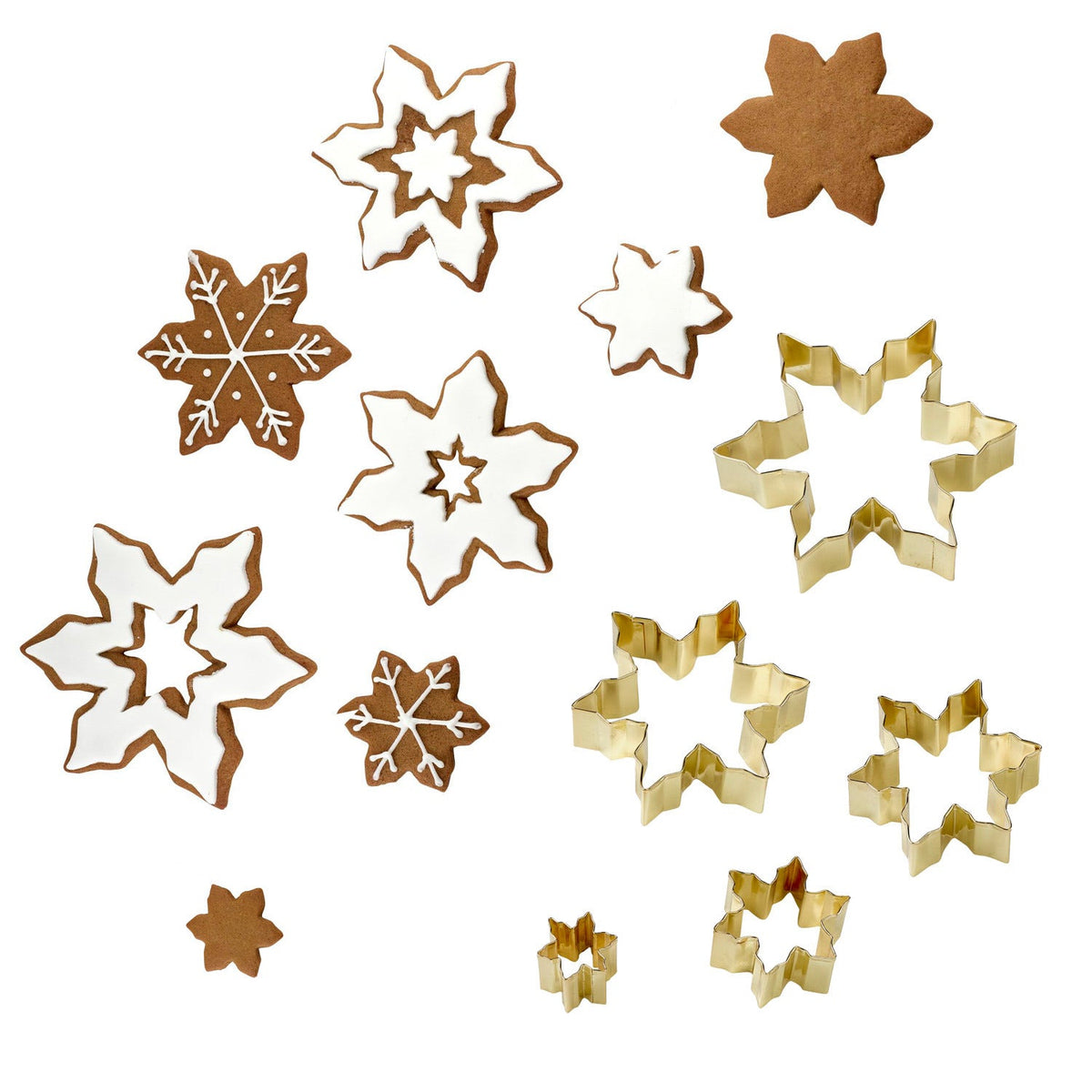 5 Piece Lakeland Snowflake Wreath Cookie Cutter Set