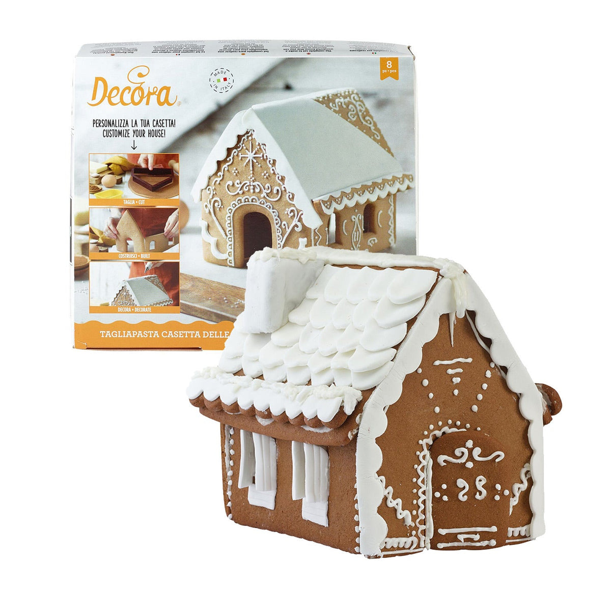 Decora 8-Piece Gingerbread House Cutter Set