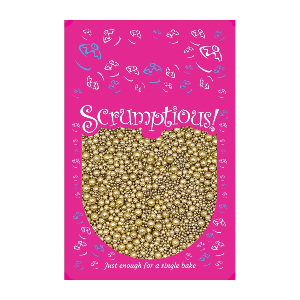 Scrumptious Gold Metallic Pearl Sprinkles