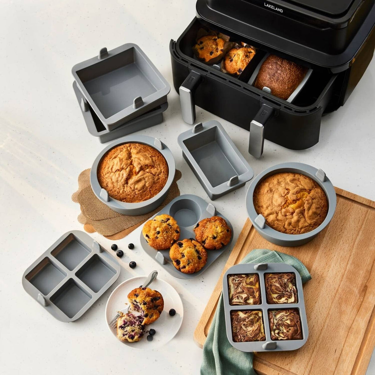 2 Lakeland Air Fryer Round Silicone Moulds