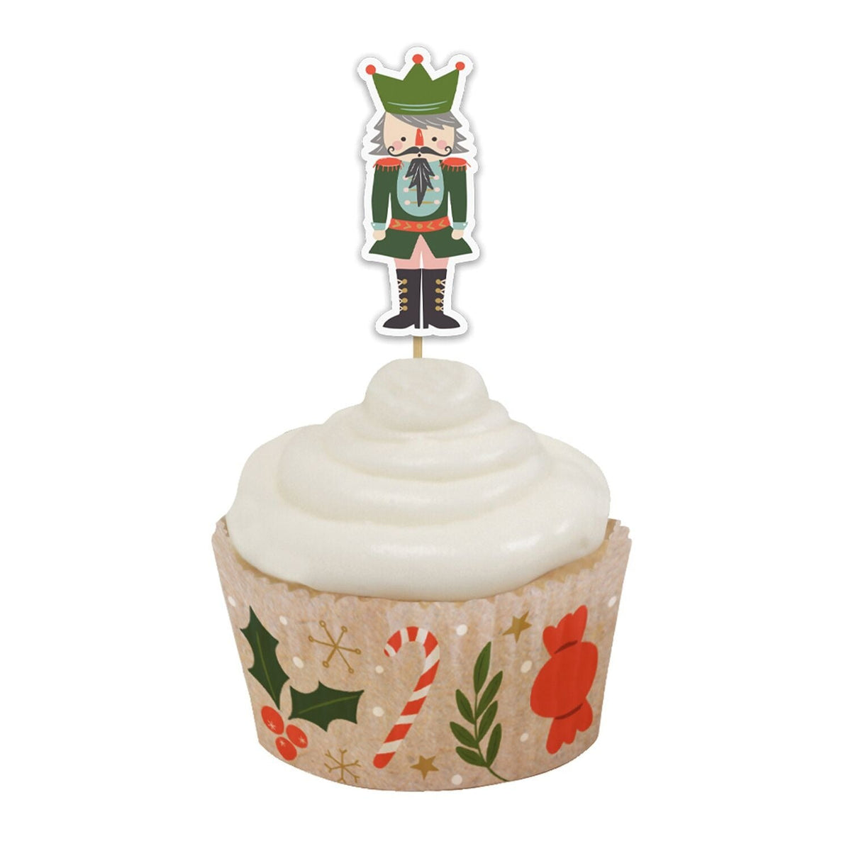 Nutcracker Cupcake Cases and Toppers