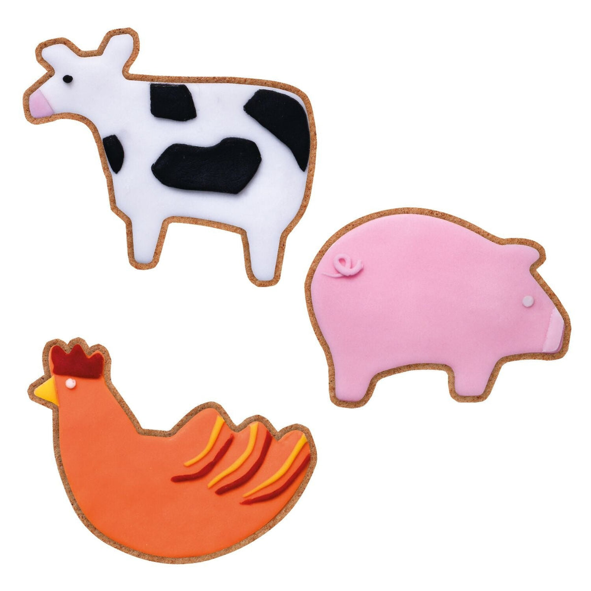 Lakeland Farmyard Cookie Cutters – Pack of 3