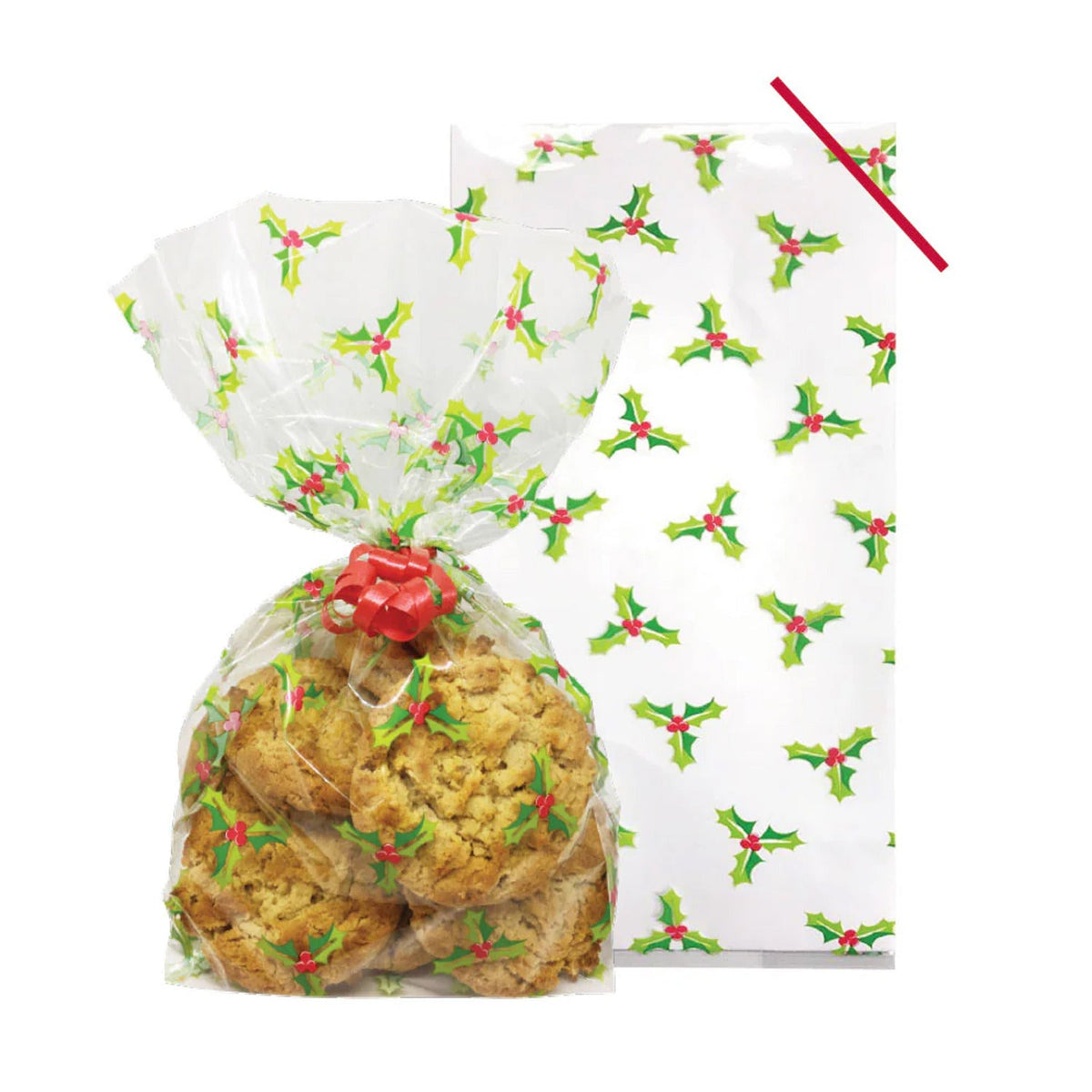 20 Holly Treat Bags
