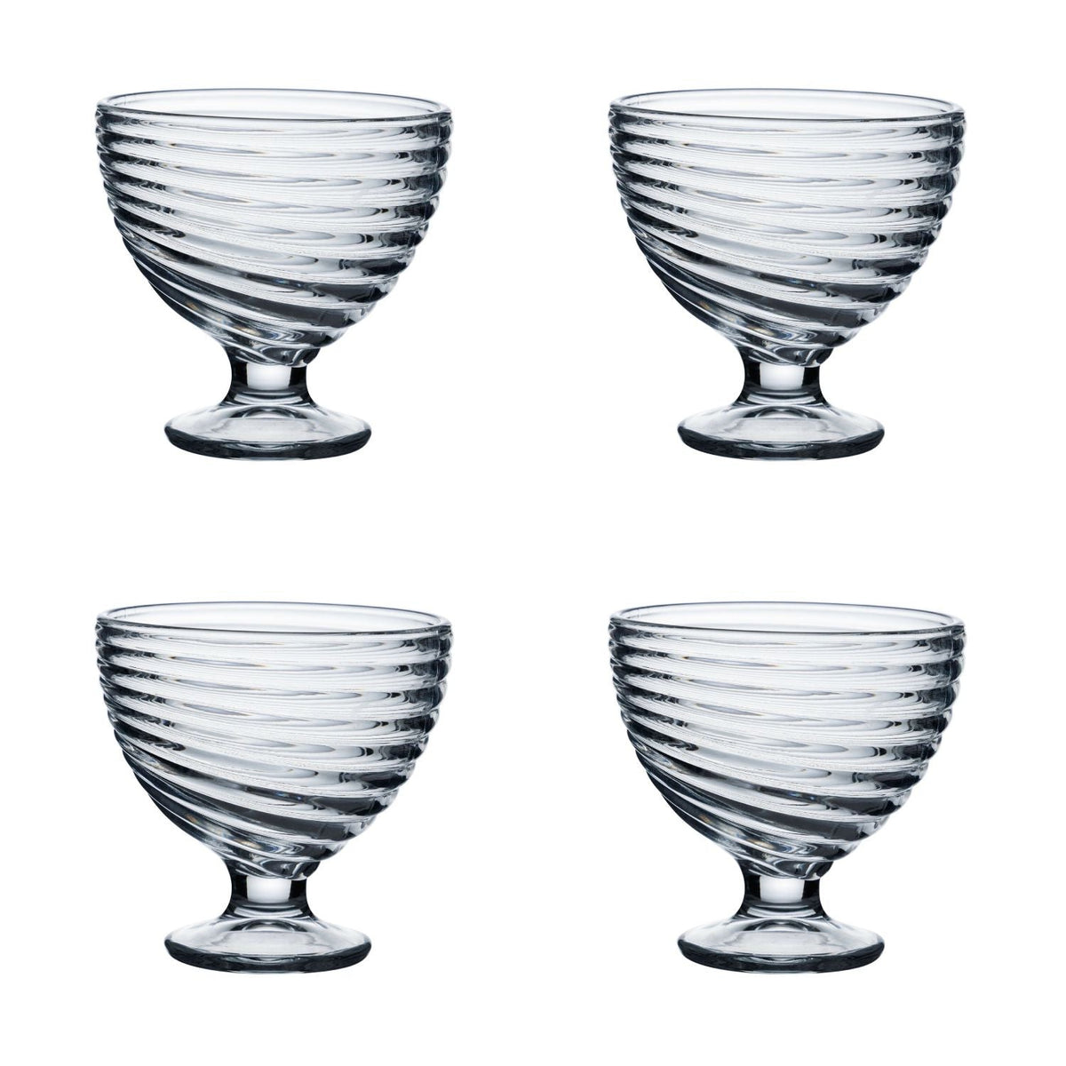 Ravenhead Essentials Swirl Set of 4 Sundae Dishes