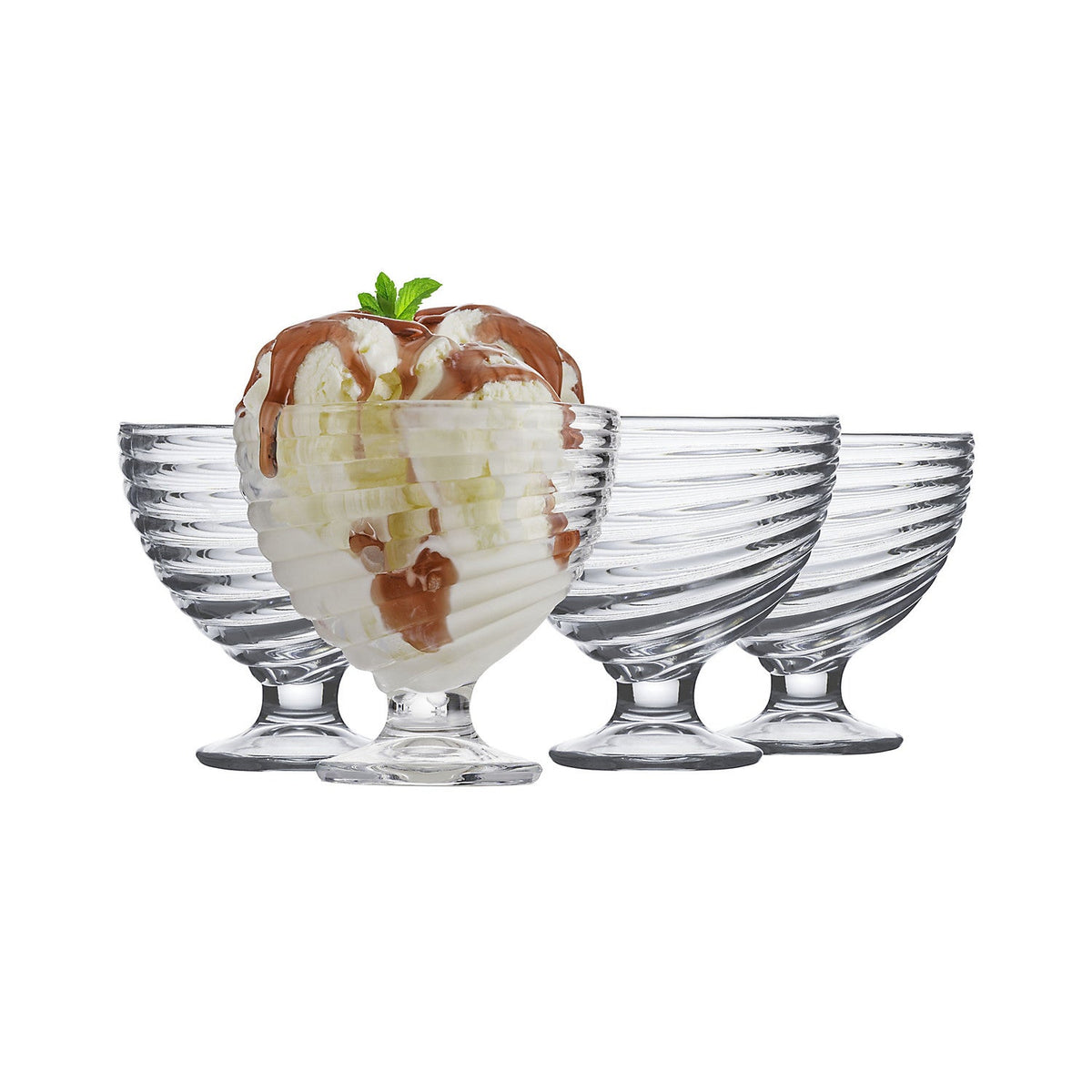Ravenhead Essentials Swirl Set of 4 Sundae Dishes