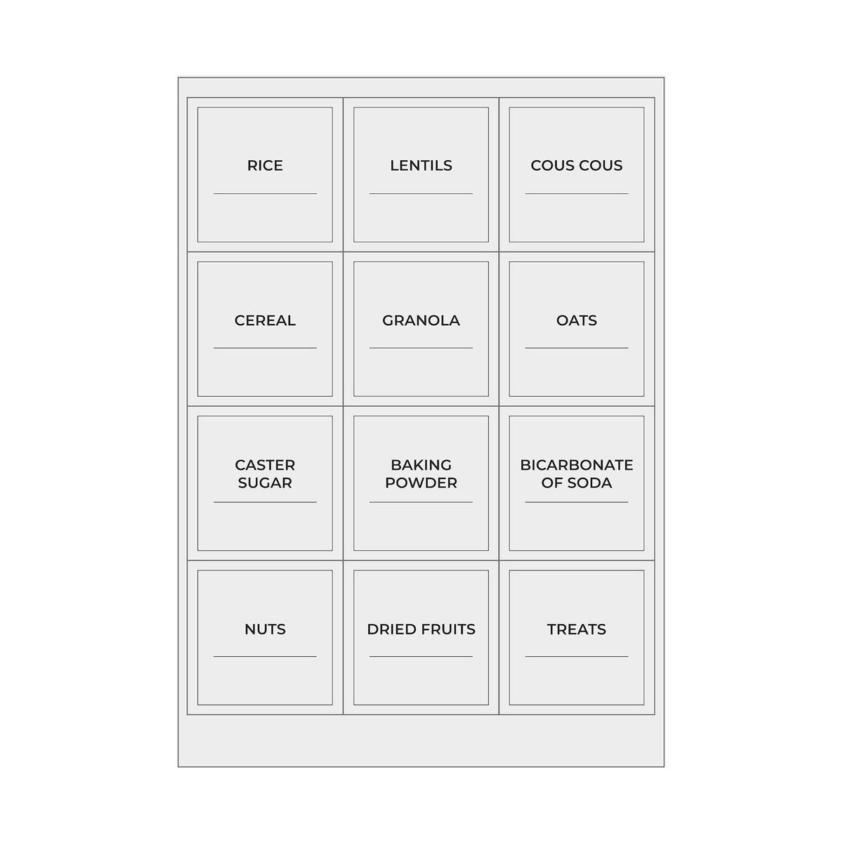 Kilner Pantry Label Set – Pack of 142